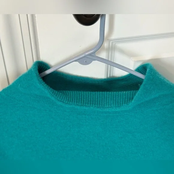 Free People Teal Cashmere Ottoman Sweater - Large - Picture 5 of 8